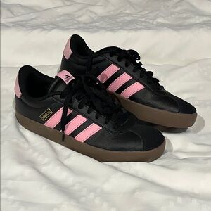 Adidas Woman’s Black MC and Pink Sneakers